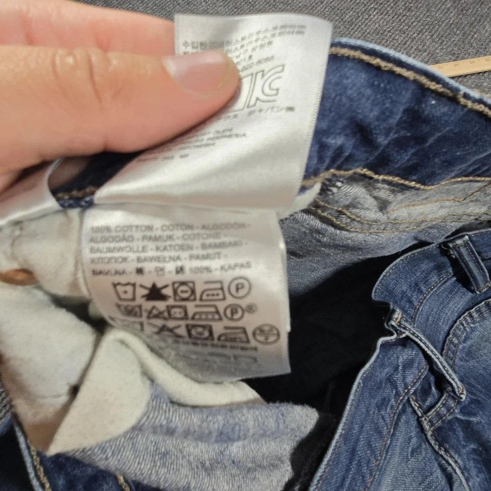Levis 501 Jeans Mens 38x30 Blue Medium Wash‎ Straight Leg Button Fly Faded 36x28